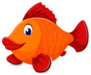 Cute Orange Fish Cartoon Sticker