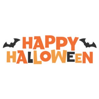 Cute Orange Lettering Halloween Sticker
