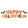 Cute Orange Lettering Halloween Sticker