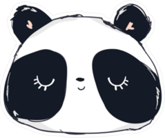 Cute Panda Bear With Eyes Closed Sticker