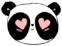 Cute Panda In Love Sticker