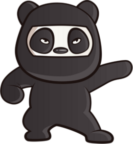 Cute Panda Ninja Sticker
