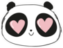 Cute Panda With Heart Eyes Sticker