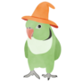 Cute Parakeet In Hat Sticker