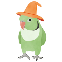 Cute Parakeet In Hat Sticker