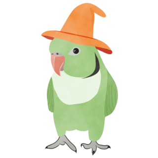 Cute Parakeet In Hat Sticker