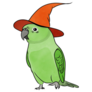 Cute Parakeet Witch Sticker