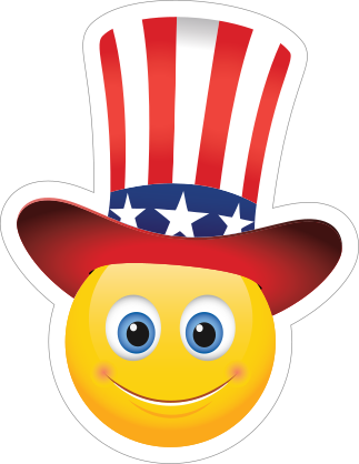 Cute Patriot Emoji Sticker