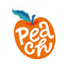 Cute Peach Lettering Sticker