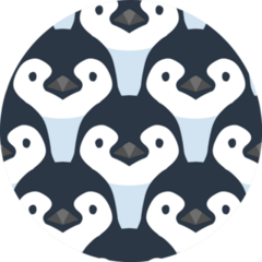 Cute Penguin Babies In A Seamless Pattern Sticker