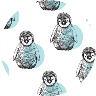 Cute Penguin Hand Drawn Pattern Sticker
