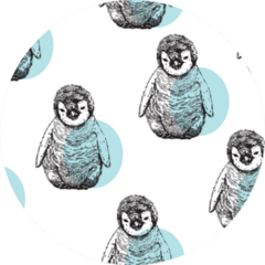 Cute Penguin Hand Drawn Pattern Sticker