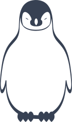 Cute Penguin Outline Sticker