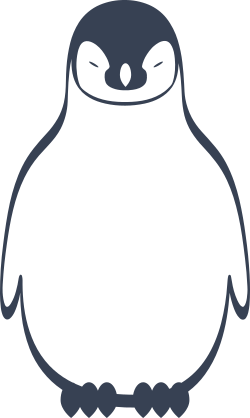 Cute Penguin Outline Sticker