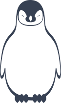 Cute Penguin Outline Sticker