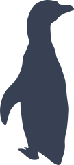 Cute Penguin Silhouette Sticker