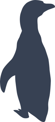 Cute Penguin Silhouette Sticker
