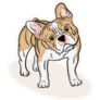 Cute Pet French Bulldog Smirk Sticker