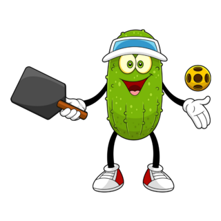 Cute Pickle Pickleballer Sticker