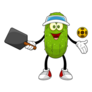 Cute Pickle Pickleballer Sticker