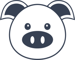 Cute Pig Face Sticker