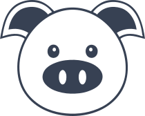Cute Pig Face Sticker