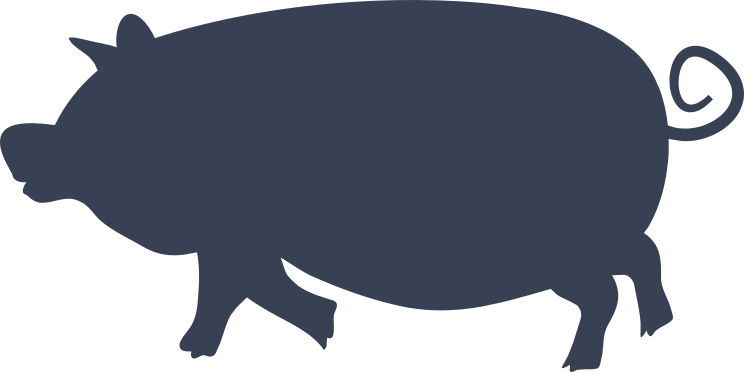 Cute Pig Walking Sticker