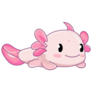 Cute Pink Axolotl Sticker