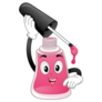 Cute Pink Bottle Of Nail Polish With Face Sticker
