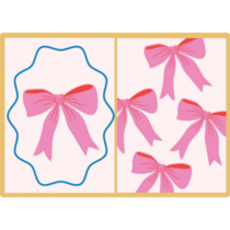 Cute Pink Bow Art Sticker