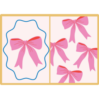 Cute Pink Bow Art Sticker