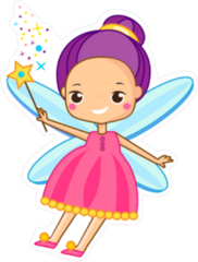 Cute Pink Fairy Sticker