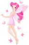 Cute Pink Flying Fairy Sticker