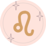 Cute Pink Sign Of The Zodiac Leo Sticker
