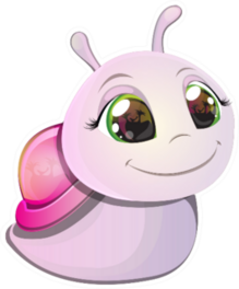 Cute Pink Snail Sticker