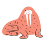Cute Pink Walrus Sticker