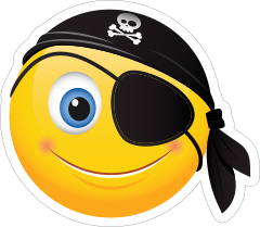 Cute Pirate Emoji Sticker