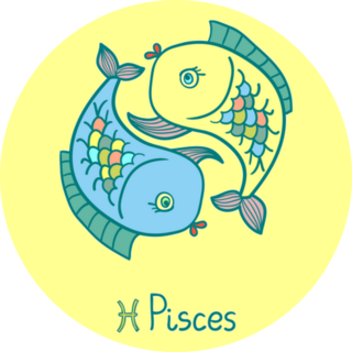 Cute Pisces Fish Illustration Sticker