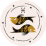 Cute Pisces Fish In Star Circle Sticker