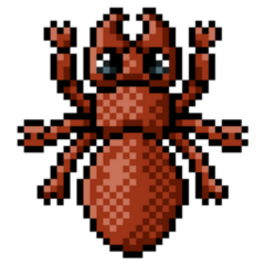 Cute Pixel Ant Bug Sticker