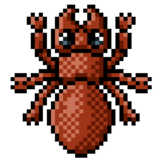Cute Pixel Ant Bug Sticker