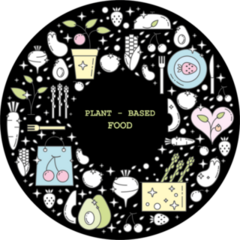 Cute Plant Based Food Doodles Sticker