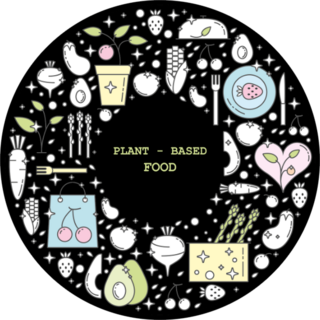 Cute Plant Based Food Doodles Sticker