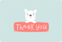 Cute Polar Bear Saying Thank You Sticker