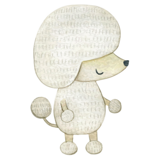 Cute Poodle Watercolor Sticker