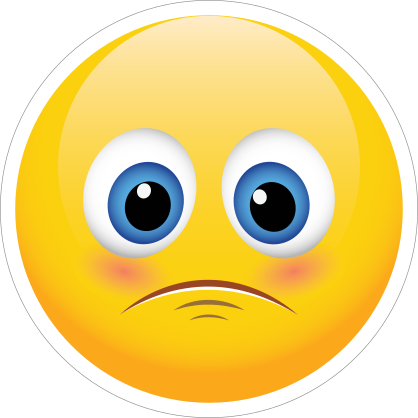 Cute Pouting Emoji Sticker