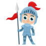 Cute Prince Knight Sticker