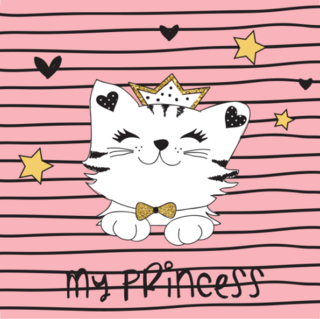 Cute Princess Cat Sticker
