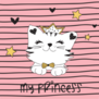 Cute Princess Cat Sticker
