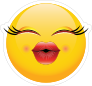 Cute Puckered Lips Emoji Sticker